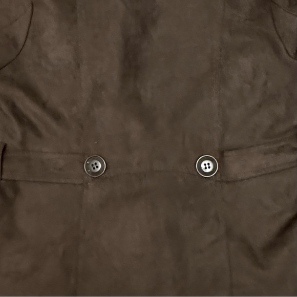 Luii Anthropologie soft faux suede double breasted lined jacket. Women's size L - Picture 10 of 15